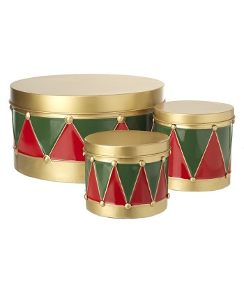 Gold Red Green Metal Drum...