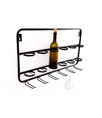 Black Wine Bottle & Glass...