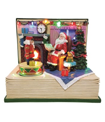 LED Santa Reading 20x18cm