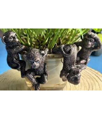 Pot Hanging Monkey Bronze...