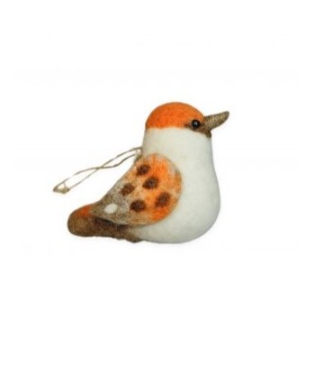 Felt Orange Sparrow