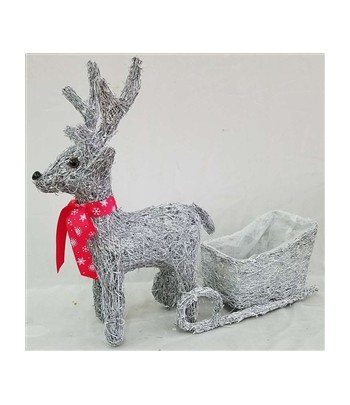Reindeer with Sleigh 52cm