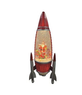 LED Santa Spinner Rocket 48cm