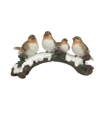 Robins On Branch 26x13cm