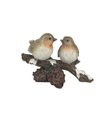 Robins On Branch 15x11cm