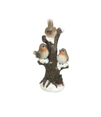 LED Tree With Robins 22cm