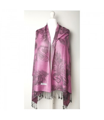 Pink Feather Pashmina