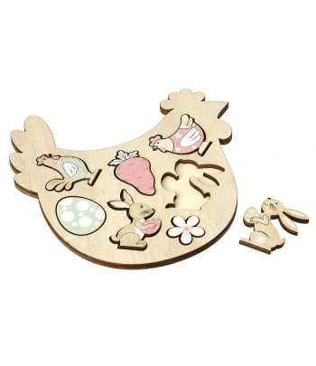 Wooden Easter Hen With...