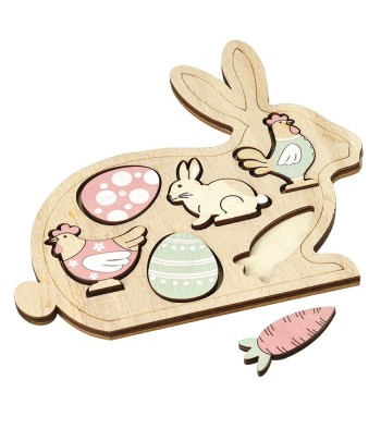 Wooden Easter Rabbit With...