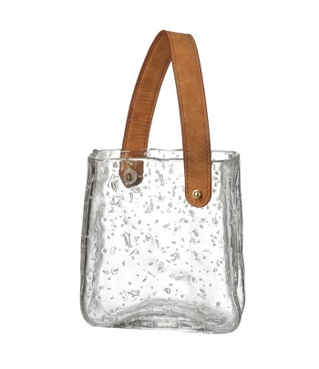 Glass Bag With Handle Vase...