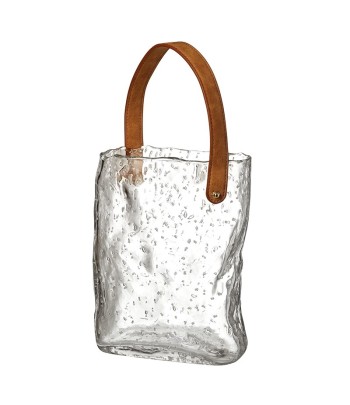 Clear Glass Bag With Brown...