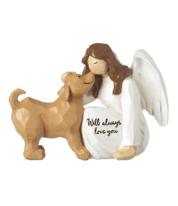 Resin Angel With Dog