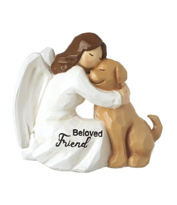 Resin Angel With Dog