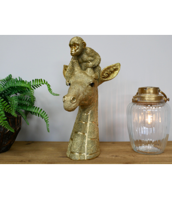 Giraffe & Monkey Figurine