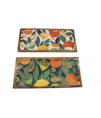 Citrus Zest Enamel Tray -...