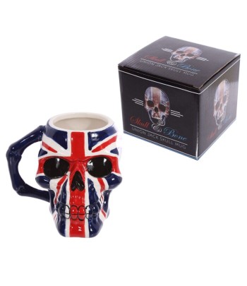 UK Flag Skull Head Ceramic...