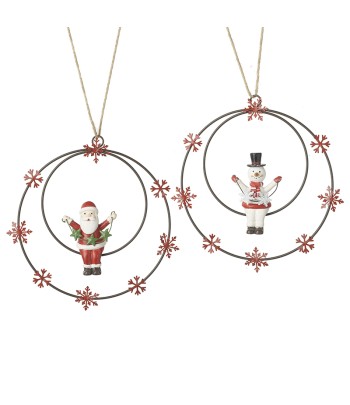 Red Snowflake Santa Or...