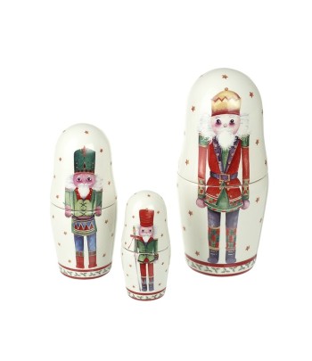 Ceramic Nesting Nutcracker Set