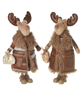 Moose With Faux Leather...