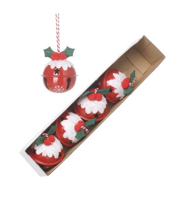 Set Of 5 Xmas Pudding Bells