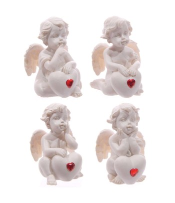 White Cherub Sitting with...