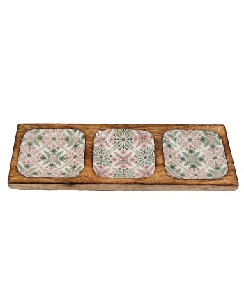 Green & Pink Enamel Tray...