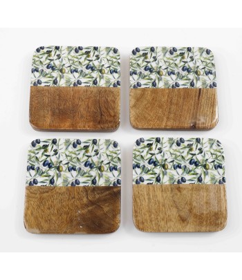 Olive Enamel Mango Coasters...