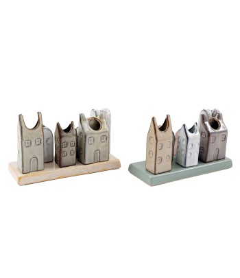 6 Mini House Bud Vases (2...
