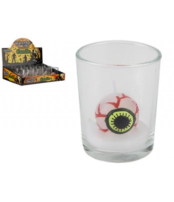 Eyeball Candle in Glass Holder