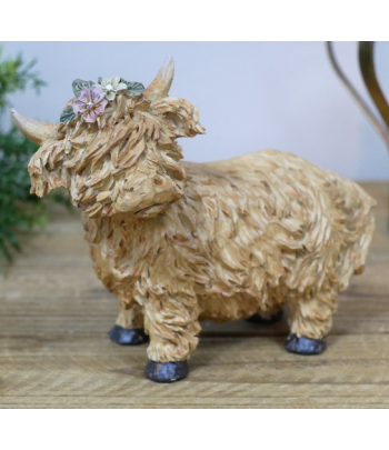 Highland Cow With Flower...