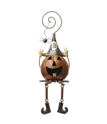Metal Pumpkin With Spider
