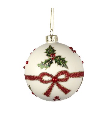 White Glass Bauble With...