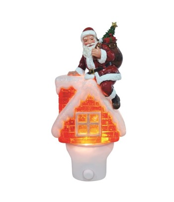 Santa Night Light Spinner 18cm