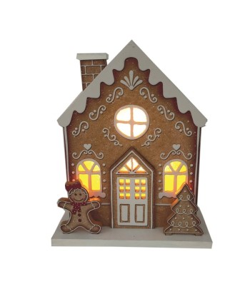LED Gingerbread House 14x17cm