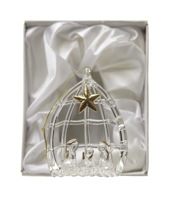 Boxed Glass Nativity Scene