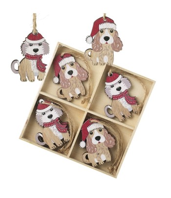 Wooden Dog Hanger Set Of 8