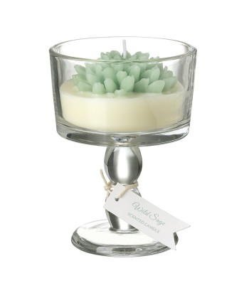 Pale Green Flower Candle In...