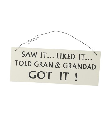Saw It Liked It Hanging Sign