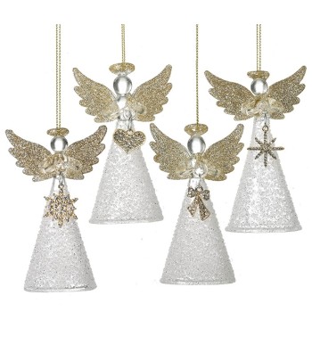 Glass Hanging Angel 9cm (4...