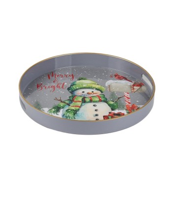 Merry Bright Snowman Tray