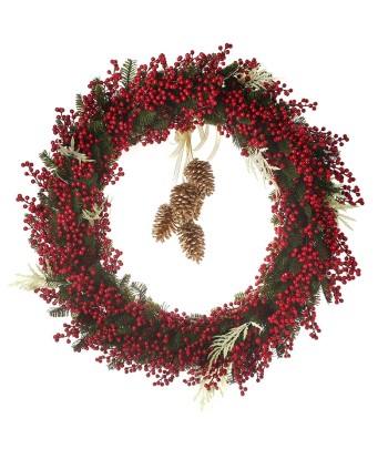 Red Berry Wreath With Gold...