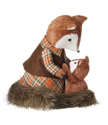 Autumn Fox And Baby Ornament