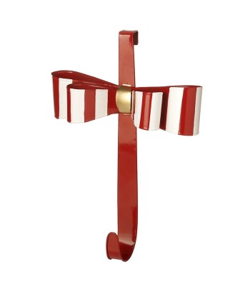 Metal Red & White Bow Hanger
