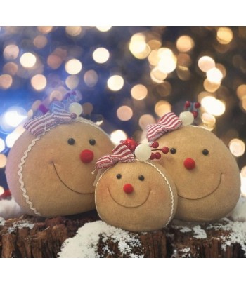 Fabric Gingerbread Heads (3...