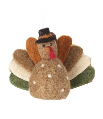 Brown Felt Turkey With Hat...