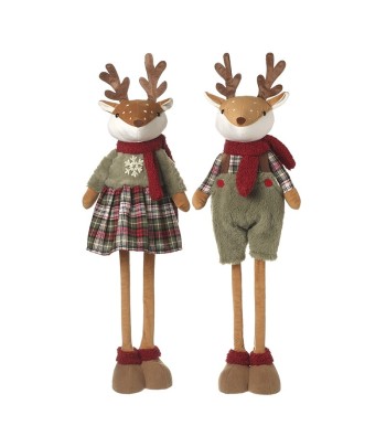 Tall Deer Couple In Green &...