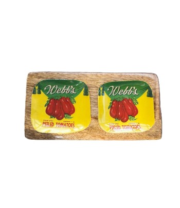 Tomatoe Enamel Mango Wood...
