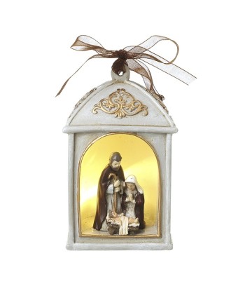 White Resin Led Nativity...