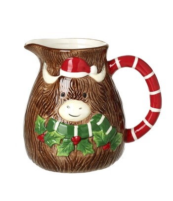 Highland Cow Jug With Red...