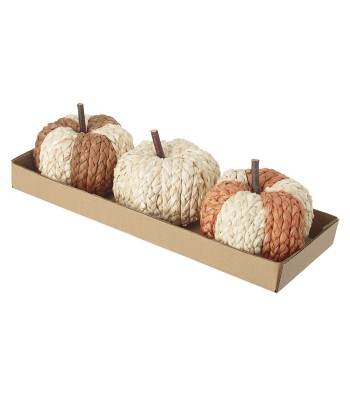 Small Cream Rattan Pumpkins...